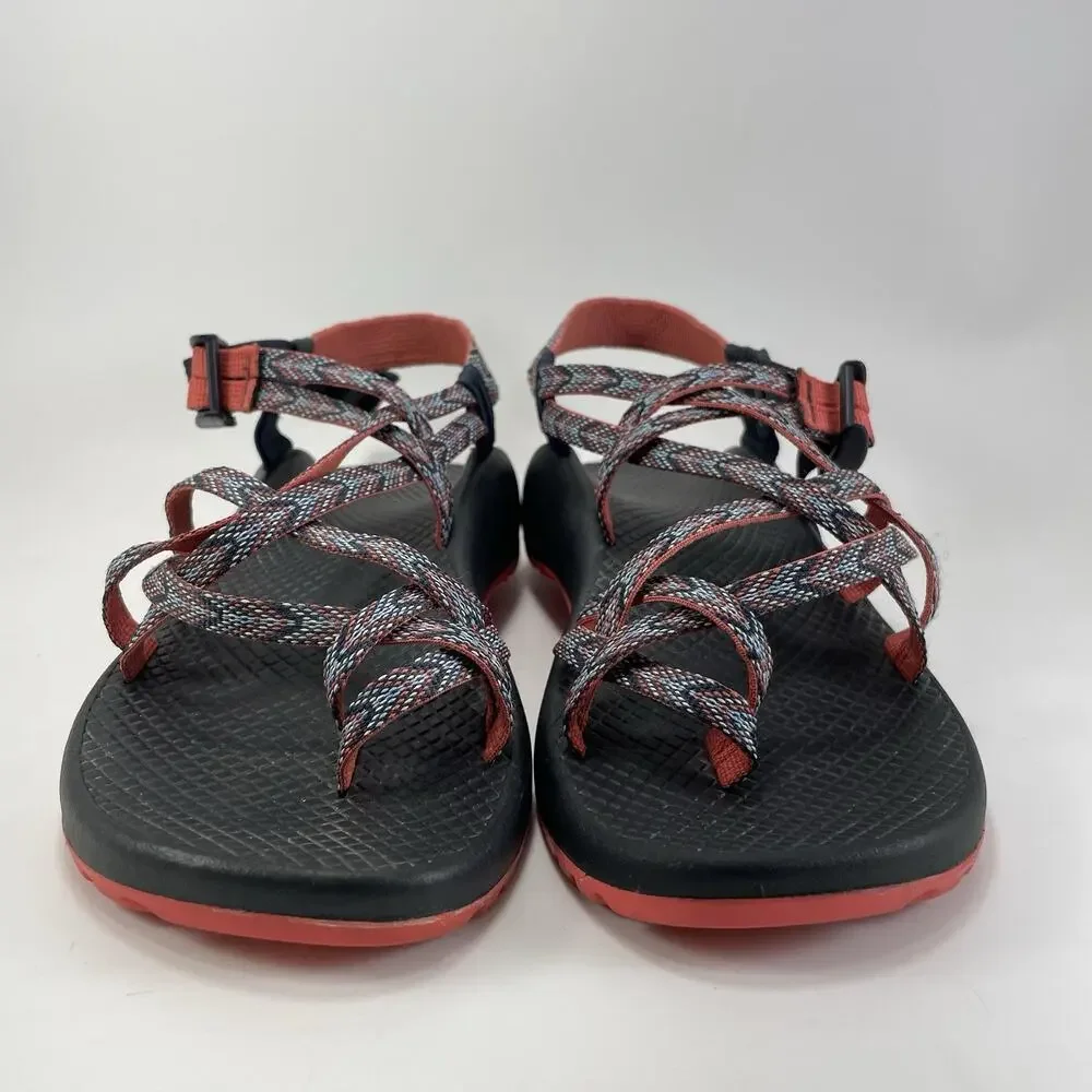 Chaco Zx2 Z/x2 Active Sandals Womens Size 8 Blue Red Toe Loop Water Comfort